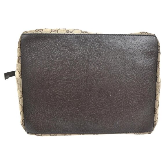 GUCCI GG Logo Sherry Line Shoulder Hand Bag Canvas Leather Beige Italy 67KC204 - Picture 6 of 16